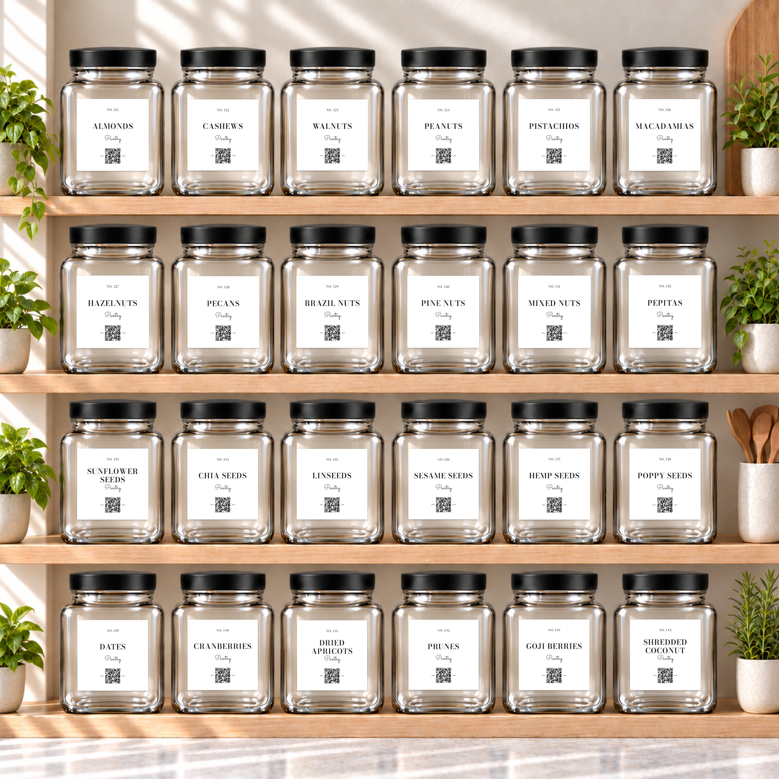 Custom Pantry Labels · Monte Carlo · Nuts & seeds