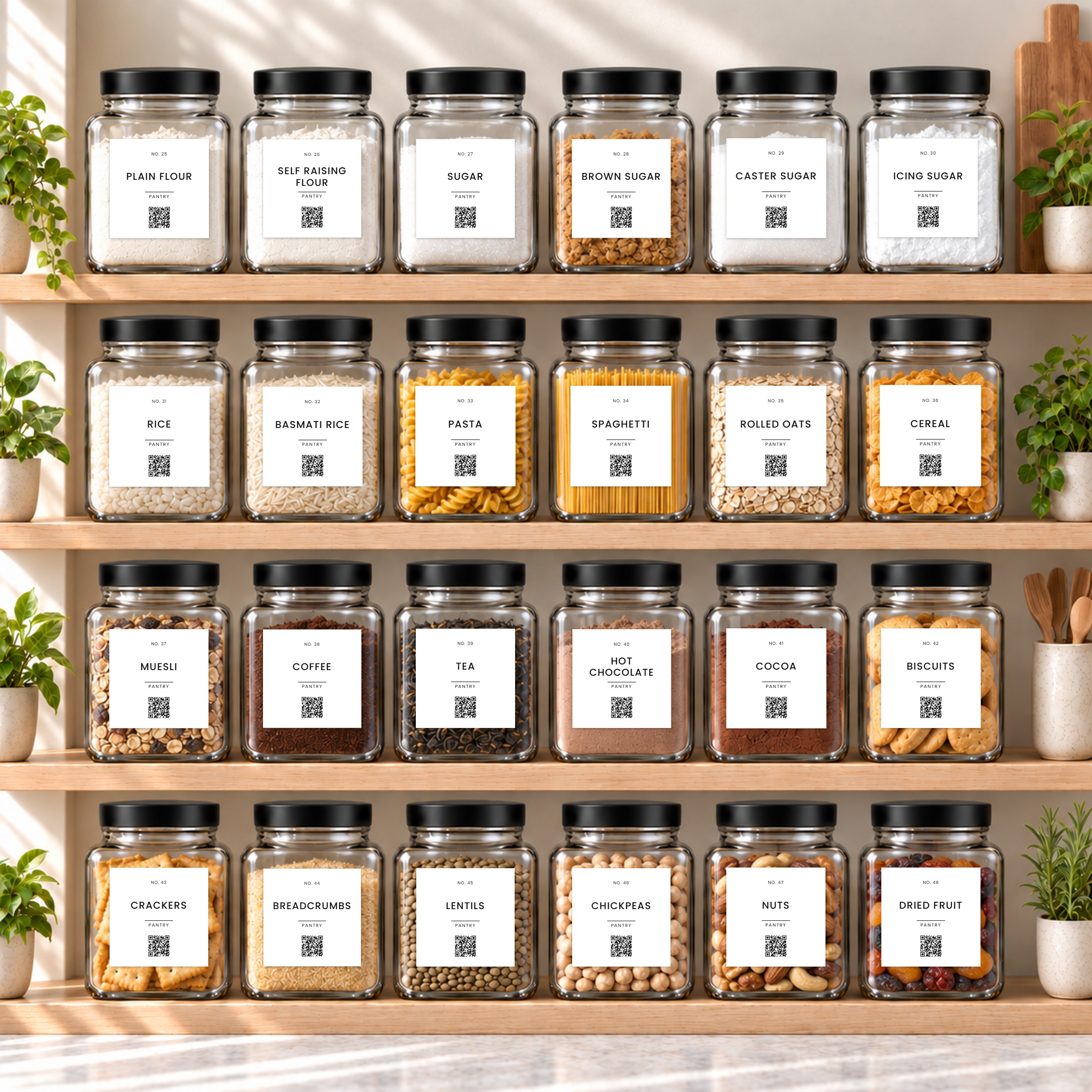 Custom Pantry Labels · Paris · Everyday pantry