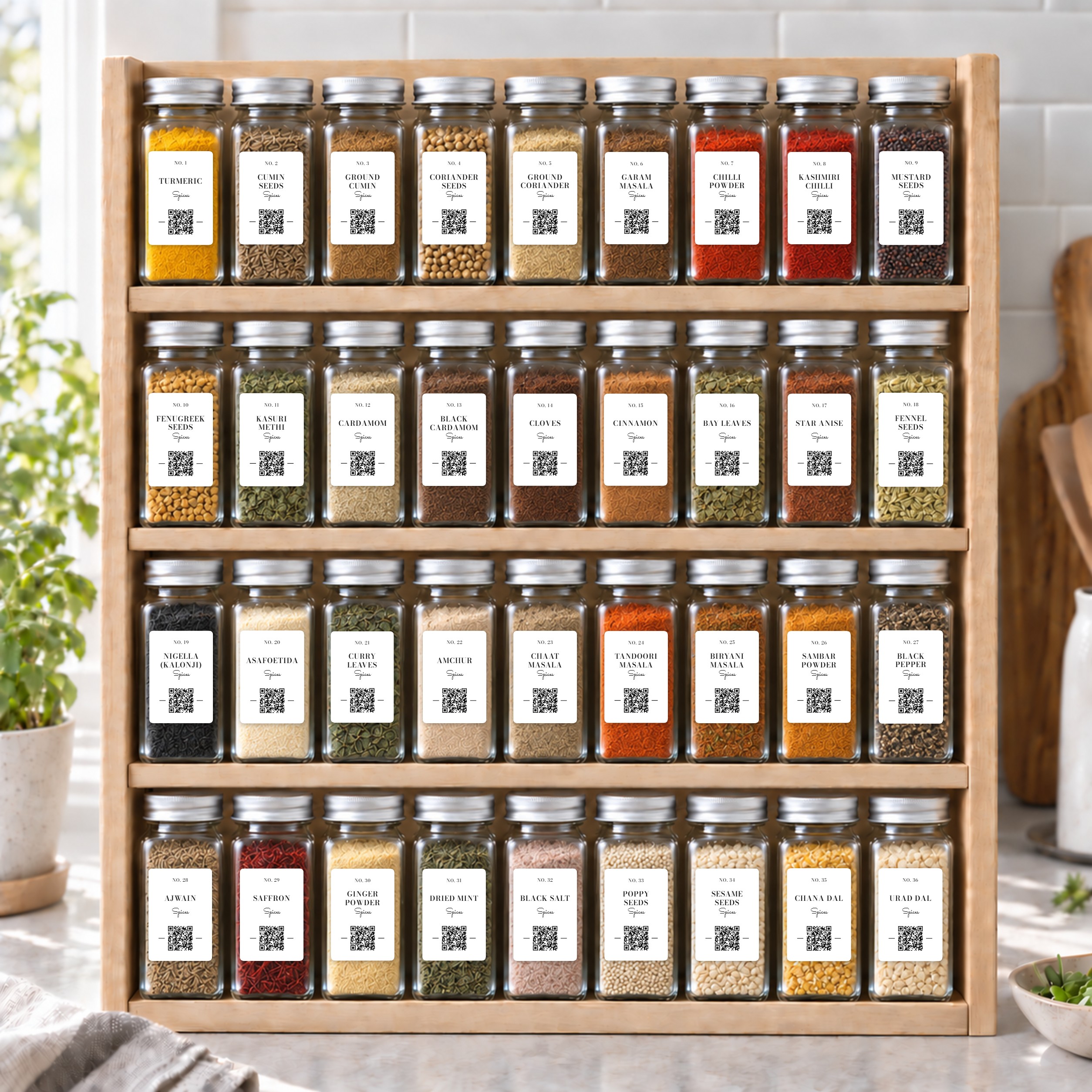 Custom Spice Labels · Monte Carlo · Indian kitchen