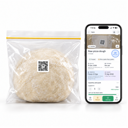 QR Freezer Bag Labels